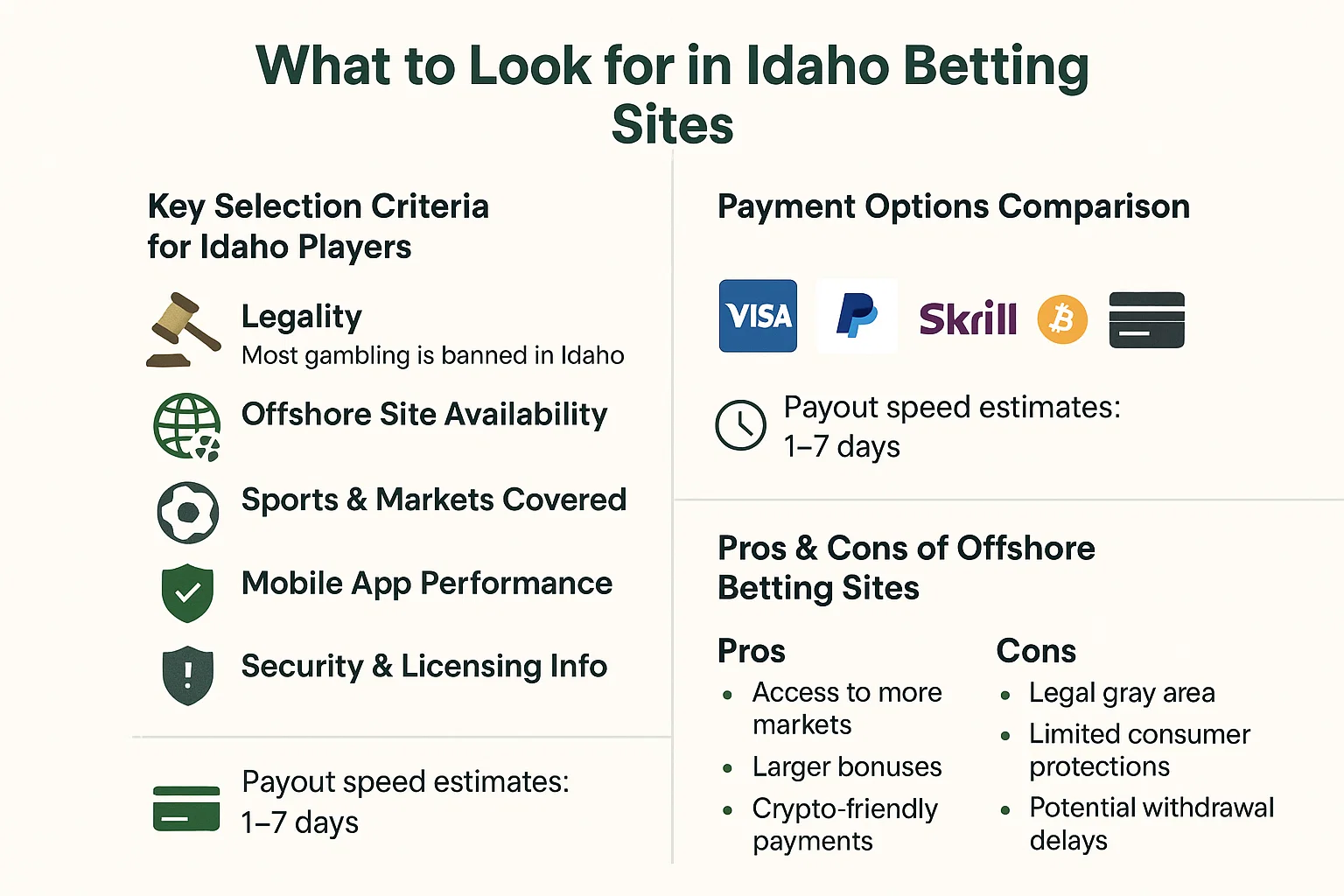 What to Look for in Idaho Betting Sites